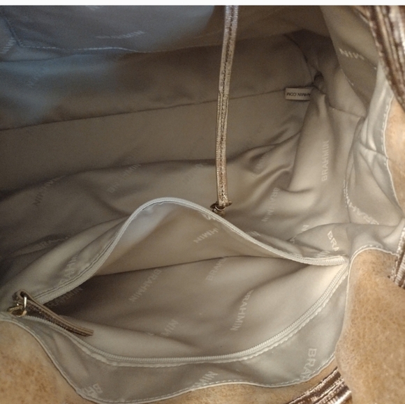 Brahmin Retired Harlow Tan Rosario Drawstring Bag - Picture 10 of 15